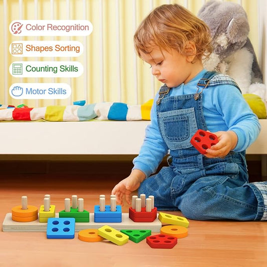 PEBIRA Montessori Shape Sorter